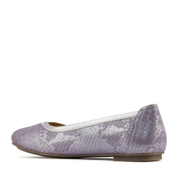 Vionic Caroll Ballet Flat Lavender Lilac Snakeskin Metallic Size 10 - Picture 4 of 9